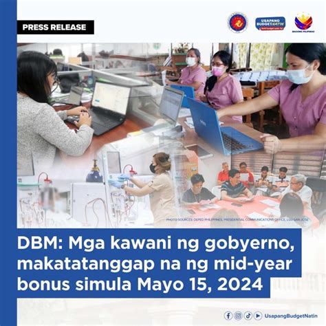 boynuso|Gov't employees to receive midyear bonus starting May 15 —DBM.
